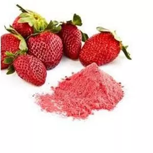 پودر توت فرنگی 50 گرم(رنگ روشن و بسیار معطر)