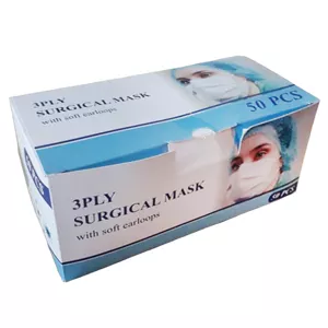ماسک 50 عددی سفید - آبی_ مشکی SB1