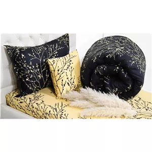 سرویس خواب مانیکاهوم مدلAda goldیکنفره چهار تکه  مشکی