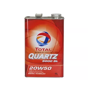 روغن موتور خودرو توتال TOTAL مدل QUARTZ 5000 SL 20W50 (چهار لیتری)