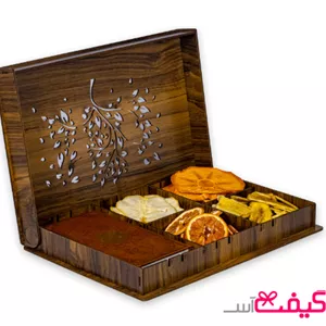 جعبه پذیرایی میوه خشک مدل خاطره 250 گرم