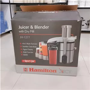 آبمیوه گیری ۴ کاره همیلتون با ۲ سال گارانتی شرکتی کد ۱۲۷۷  استیل