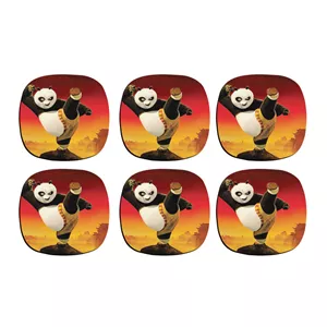 زیر لیوانی ترمه طراحان ایده مدل انیمیشن Kung Fu Panda کد cfp1397 بسته شش عددی | چند رنگ