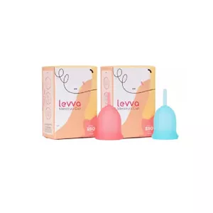 کاپ قاعدگی لیوا فارما (Levva pharma) مدل Plus سایز کوچک و متوسط مجموعه 2 عددی 