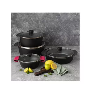 سرویس پخت و پز 10 پارچه تکنو مدل پروانه  | مشکی