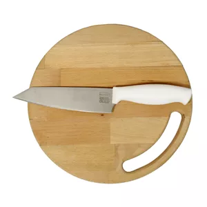 چاقو مخصوص سراشپز ۳۰ سانتی ثمین دست زنجان کد 303  سفید