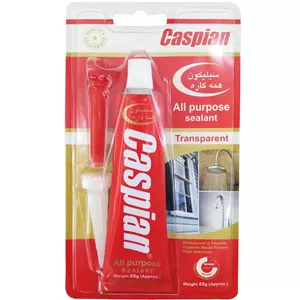 چسب سیلیکون آکواریوم کاسپین مدل شفاف تیوپی حجم 85 میلی لیتر