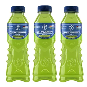 نوشابه ویتامینه ورزشی ایزوتونیک با طعم سیب داینامین - 500 میلی لیتر بسته 3 عددی