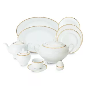 سرویس 102 پارچه چینی زرین مدل سپیدار درجه یک زرد