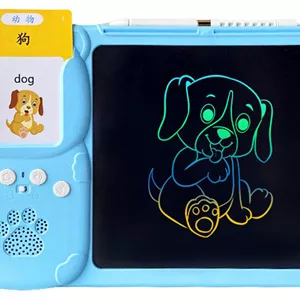 تخته دیجیتال آموزش نقاشی و نوشتن سخنگو Talking Flash Cards, Early Education Machine with LCD Writing Tablet for Toddlers صورتی 