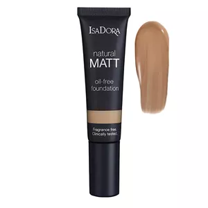 کرم پودر مات نچرال مات ایزادورا Natural Matt Matte foundation makeup Isadora رنگ 18-Matt Almond