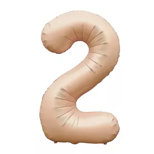 بادکنک فویلی هوس اف بیرتا مدل عدد 2 طرح خاکی | آبی کاربنی