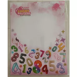 بادکنک فویلی لاکی بالونز طرح عدد 3 مدل مات کد 1271 | آبی روشن