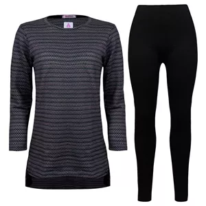 ست تی شرت آستین بلند و شلوار زنانه کوزا مدل 4601-007 رنگ آبی XXL
