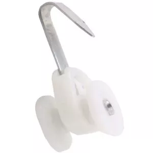 گیره پرده اطلس مدل قلابدار فلزی بسته 100 عددی رنگ سفید