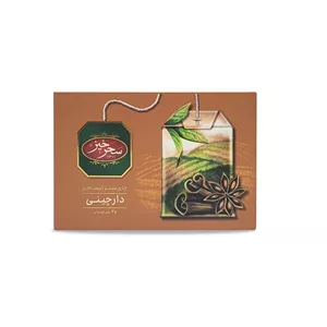 چای سبز کیسه ای با طعم دارچین سخرخیز - 12 عددی