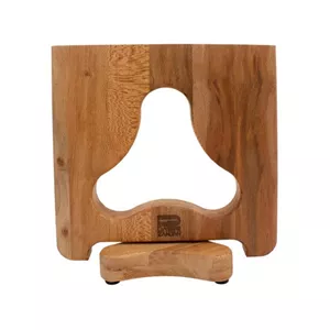 سرویس 6 پارچه کارد آشپزخانه ثمین دست زنجان کد 010 به همراه استند چوبی | قهوه ای