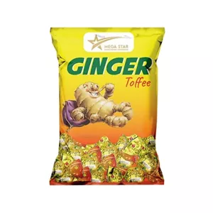 تافی زنجبیلی مگا استار با مغز کرم کاکائو - یک کیلویی