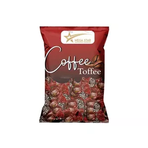 تافی قهوه مگا استار با مغز کرم کاکائو - یک کیلویی