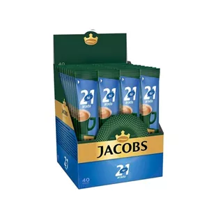 بسته 40 عدی قهوه فوری 2 در 1 رژیمی بدون شکر جاکوبز
