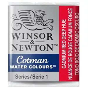 قرص آبرنگ وینزور اند نیوتن رنگ CADMIUM RED DEEP HUE مدل COTMAN