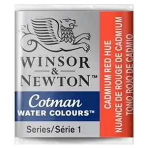 قرص آبرنگ وینزور اند نیوتنرنگ CADMIUM RED HUE مدل COTMAN