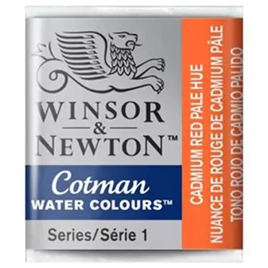 قرص آبرنگ ووینزور اند نیوتن رنگ CADMIUM RED PALE HUE مدل COTMAN