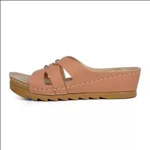 دمپایی دخترانه سارینا مدل شیما رنگ کالباسی 32