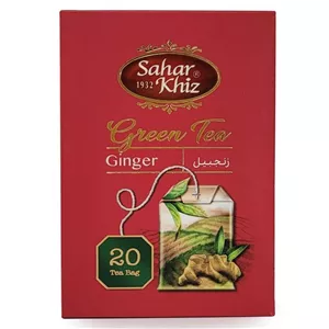 چای سبز کیسه‌ای زنجبیل سحرخیز - 20 عددی