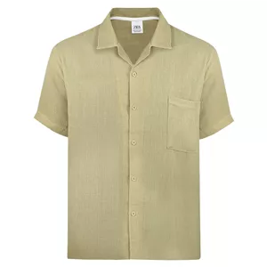 پیراهن مردانه آستین کوتاه کرم L