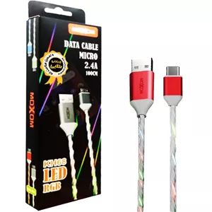 کابل شارژ RGB دار موکسوم MOXOM KH-68 TYPE-C