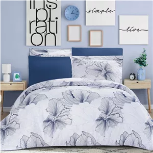 سرویس ملحفه ساتن کیسه ای لوییزا آبی نفتی سایز 90