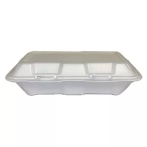 ظرف غذا فوم یکبار مصرف دو پرس بسته 50 عددی اورانوس سفید