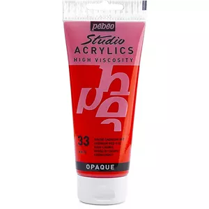 رنگ اکریلیک پ ب او مدل PEBEO STUDIO رنگ CADMIUM RED HUE کد 33 حجم 100ML