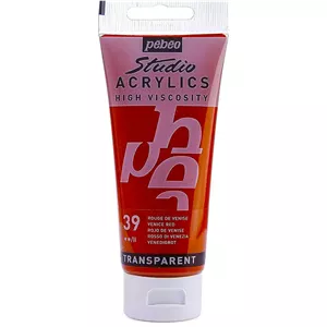 رنگ اکریلیک پ ب او مدل PEBEO STUDIO رنگ VENICE RED کد 39 حجم 100ML