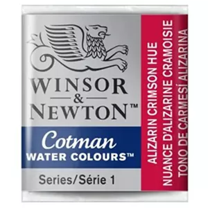 قرص آبرنگ وینزور اند نیوتن رنگ ALIZARIN CRIMSON HUE مدل COTMAN