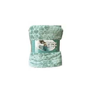 پتوی مسافرتی ژله ای تک نفره تیسا رنگ سبز سدری