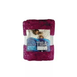 پتوی مسافرتی ژله ای تک نفره تیسا رنگ زرشکی