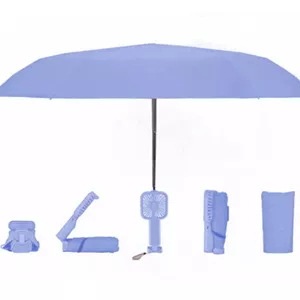 چتر بارانی و آفتابی دارای مینی پنکه شارژی Mini Fan Umbrella Product ST-200 بنفش