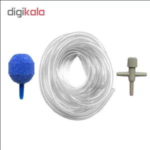 شلنگ هوا آکواریوم مدل WP7 طول 5 متری به همراه سنگ هوا و شیر تقسیم هوا | آبی