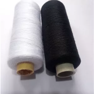 نخ خیاطی مدل سیگارت داریا دوعددی سفید - مشکی