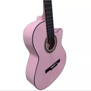 گیتار کلاسیک رنگ صورتی مدل کاتوی مارک CLASSIC همراه سافت کیس ضدضربه و پیک(مضراب گیتار)