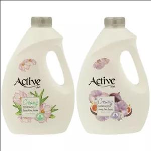 مایع دستشویی کرمی اکتیو2 لیتری شیر وانجیر شیروآلورا (پک 2 عددی)
