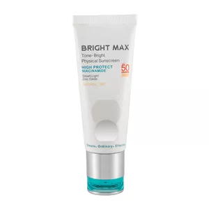 کرم ضد آفتاب رنگی برایت مکس SPF 50 مدل فیزیکال مناسب انواع پوست رنگ طبیعی حجم 40 میلی‌لیتر