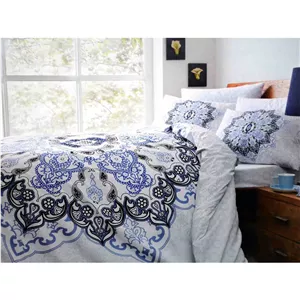 سرویس ملحفه رانفورس تاچ دونفره مدل مادلینا آبی