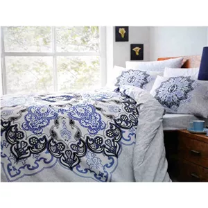 سرویس ملحفه رانفورس یکنفره تاچ مدل مادلینا آبی