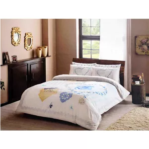 سرویس ملحفه رانفورس تاچ دونفره مدل آلیس آبی