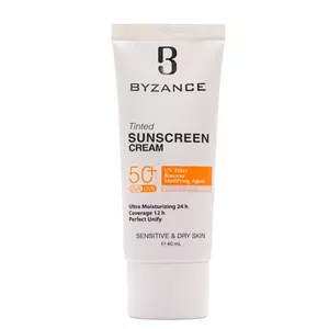 ضد آفتاب رنگی پوست خشک بیزانس SPF50 بژ طبیعی حجم 40 میلی لیتر