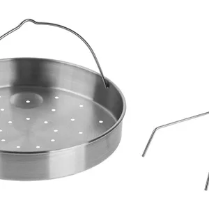 دیگ زودپز 4/5 لیتری پارس (کف سه لایه) با درب پیرکس و سبد بخار پز