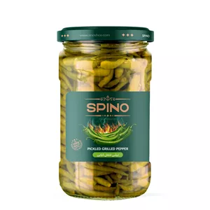 ترشی فلفل سوزنی کبابی 700 گرم اسپینو